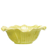 Creative Co-Op | Debossed Stoneware Flower Bowl, Crackle Glaze