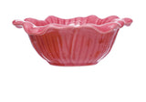 Creative Co-Op | Debossed Stoneware Flower Bowl, Crackle Glaze