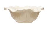 Creative Co-Op | Debossed Stoneware Flower Bowl, Crackle Glaze