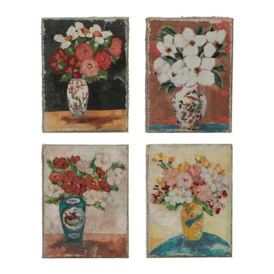 Load image into Gallery viewer, Canvas Wall Decor With Flowers In Vase
