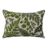 24" x 16" Cotton Embroidered Lumbar Pillow w/ Botanicals, Polyester Fill