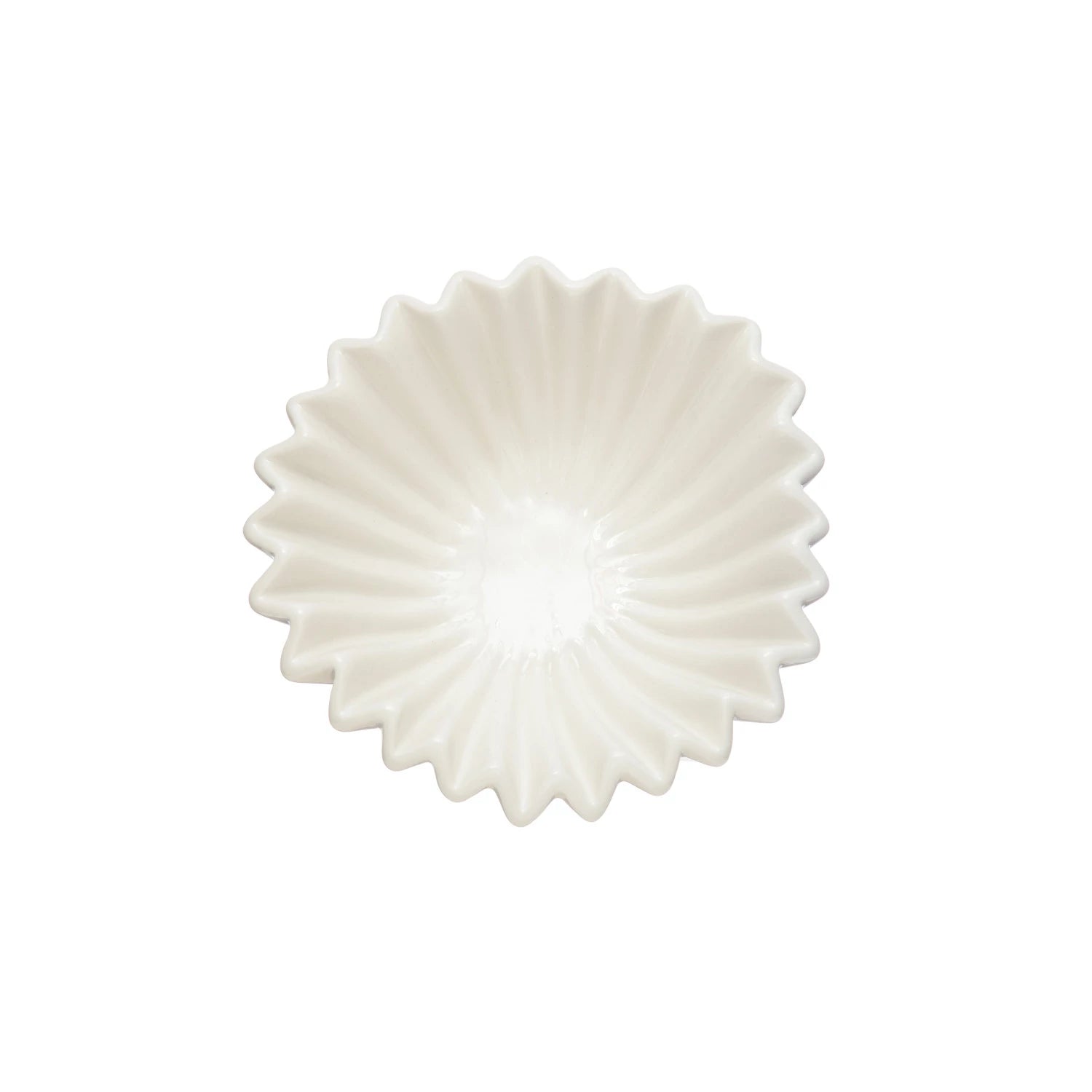 Stoneware Fluted Bowl - White