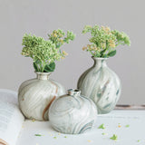 Creative Co-Op | Stoneware Vases with Marbled Design