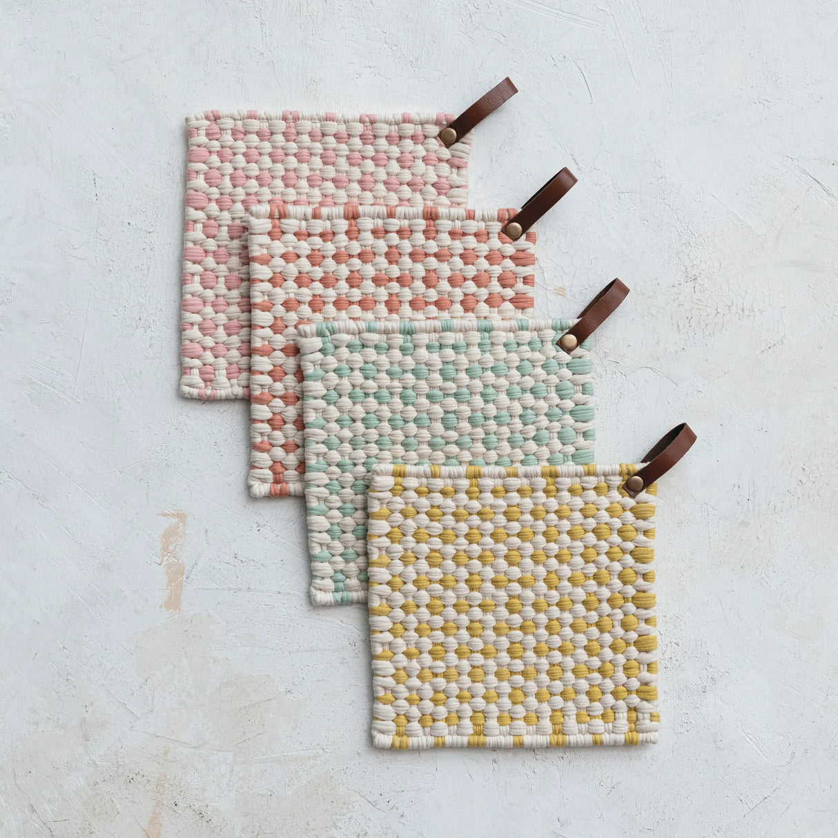 Creative Co-Op | Cotton Crocheted Pot Holder