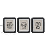 Creative Co-Op | Wood Framed Vase Print - 3 Styles