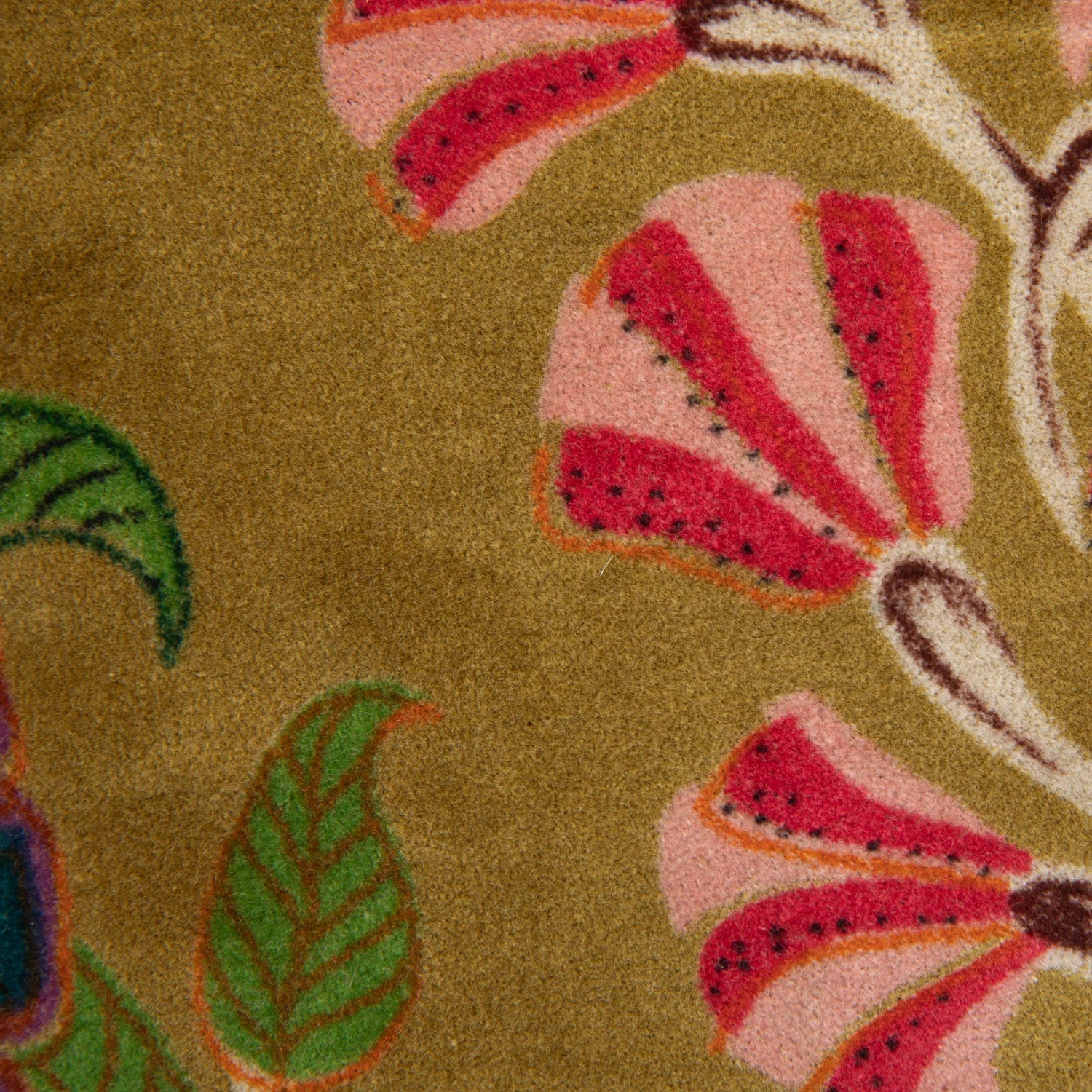 20" Square Cotton Blend Velvet Printed Pillow