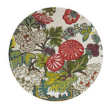 Creative Co-Op | 8 1/2" Round Printed Stoneware Plate with Botanicals