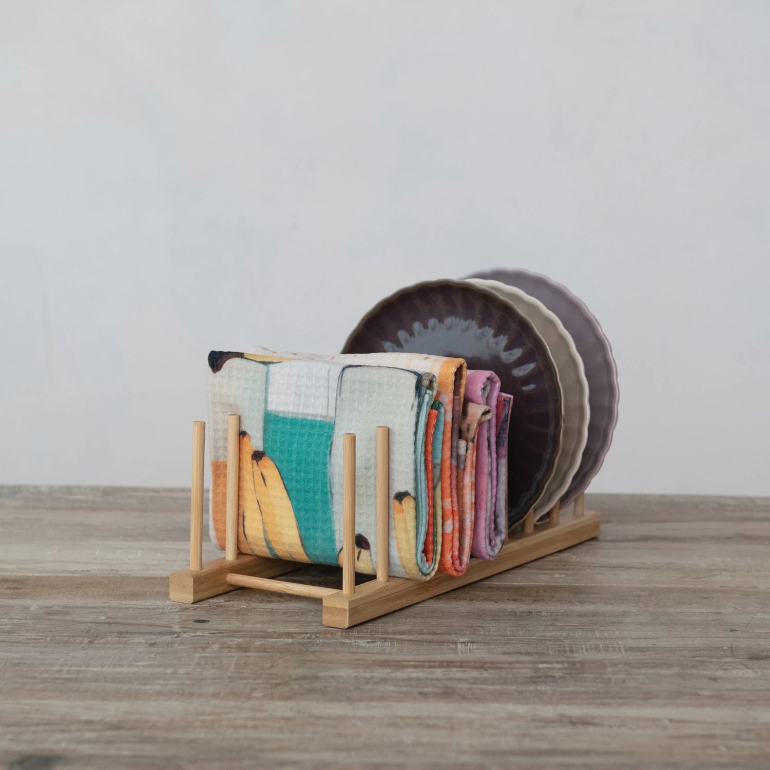 Bamboo Display Rack w/ 8 Sections