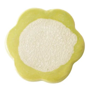 Creative Co-Op | Stoneware Crackle Glaze Flower Shaped Trivet