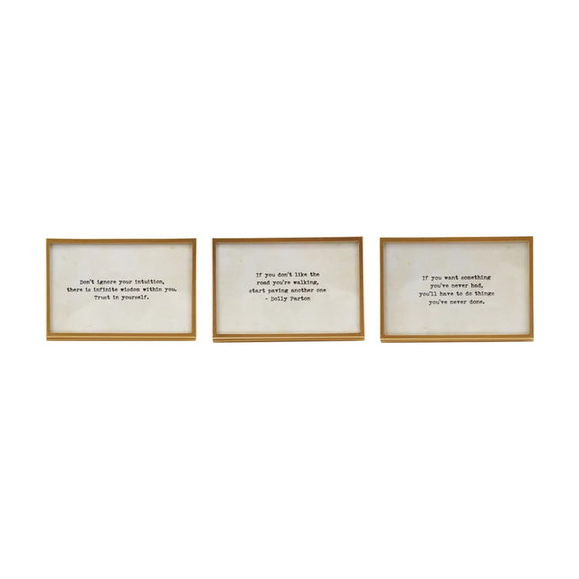 Inspirational Gold Sayings - 3 Styles