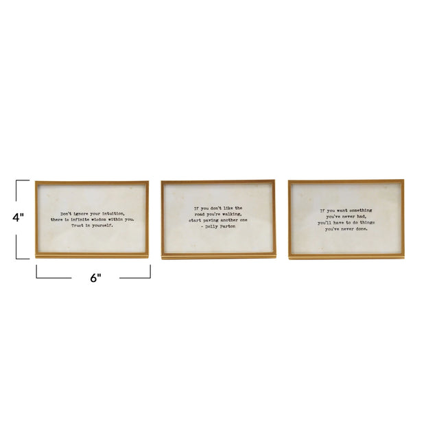 Inspirational Gold Sayings - 3 Styles