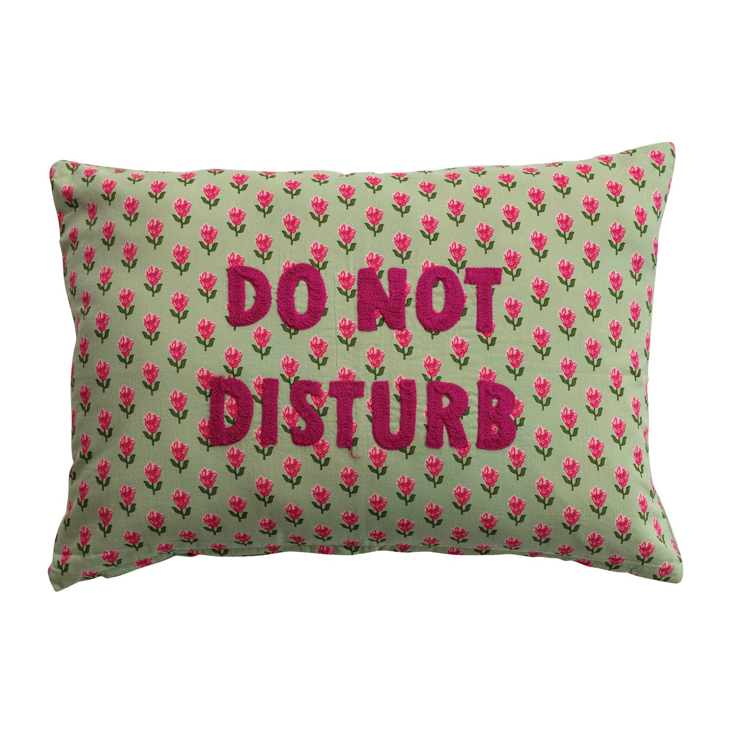 Creative Co-Op | "Do Not Disturb" Cotton Voile Lumbar Pillow
