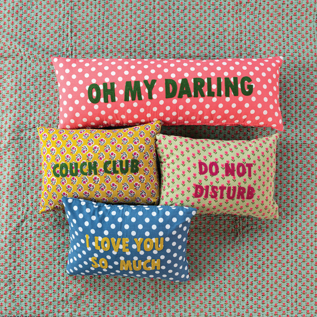 Creative Co-Op | "Do Not Disturb" Cotton Voile Lumbar Pillow