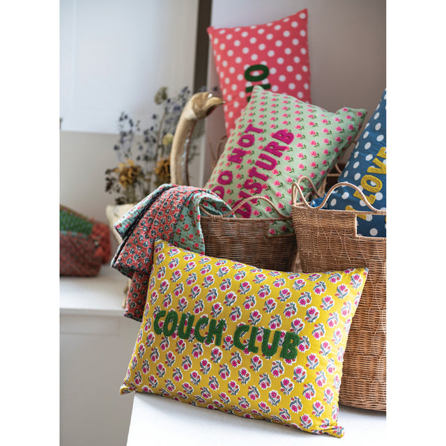 Creative Co-Op | "Couch Club" Cotton Voile Lumbar Pillow