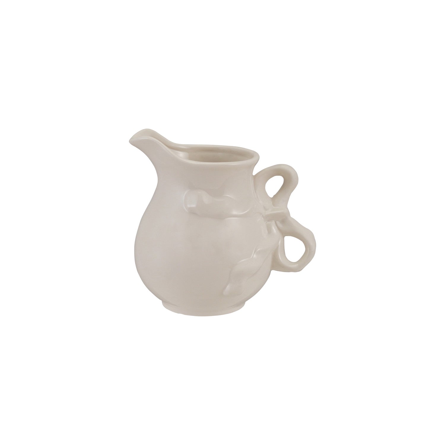 Creative Co-Op | 32 oz. Stoneware Pitcher with Bow Shaped Handle
