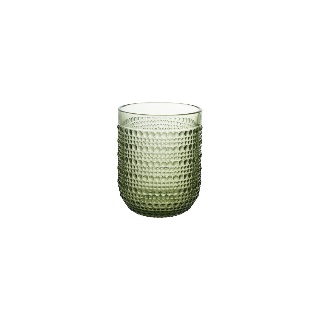 Creative Co-Op | 6 oz. Green Drinking Glass with Raised Dots