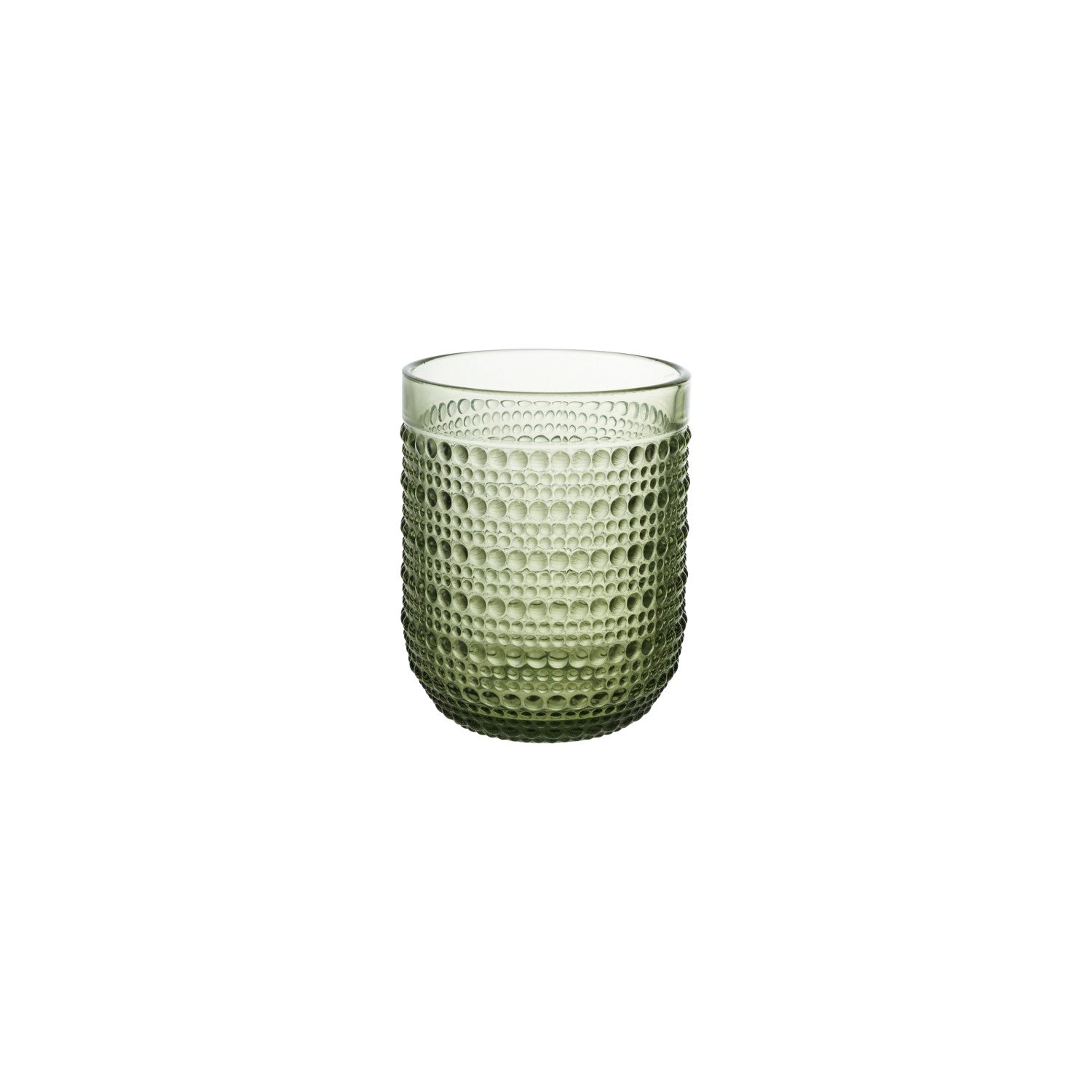 Creative Co-Op | 6 oz. Green Drinking Glass with Raised Dots