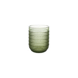 Creative Co-Op | 6 oz. Green Drinking Glass with Raised Dots