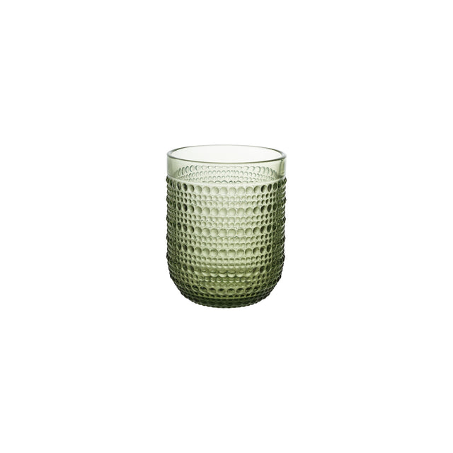 Creative Co-Op | 6 oz. Green Drinking Glass with Raised Dots