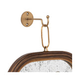 Creative Co-Op | Square Wood Framed Antique Mirror Wall Decor with Butterflies & Metal Wall Hook