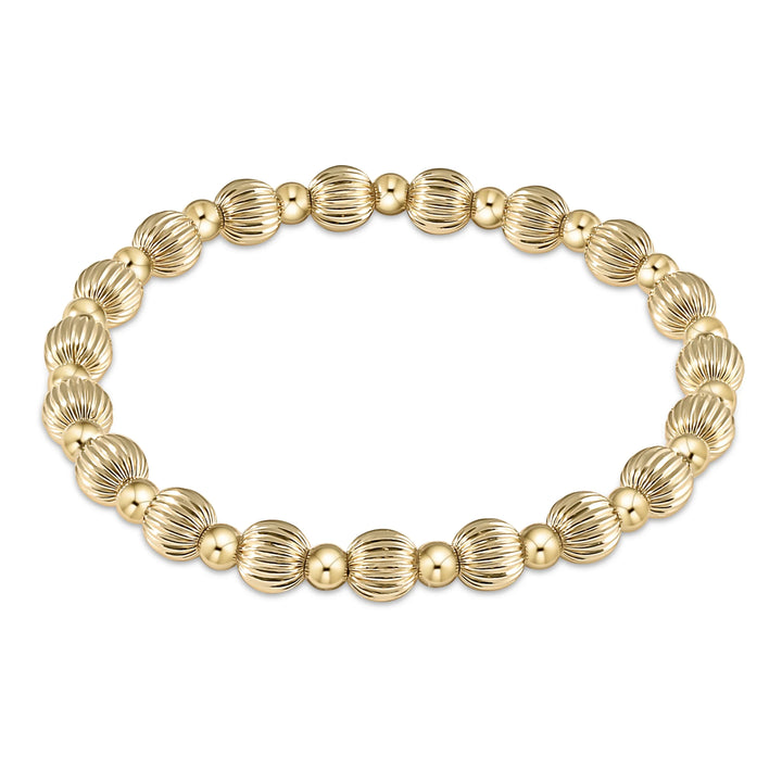 Enewton | Dignity Grateful Pattern 6mm bead Bracelet - Gold