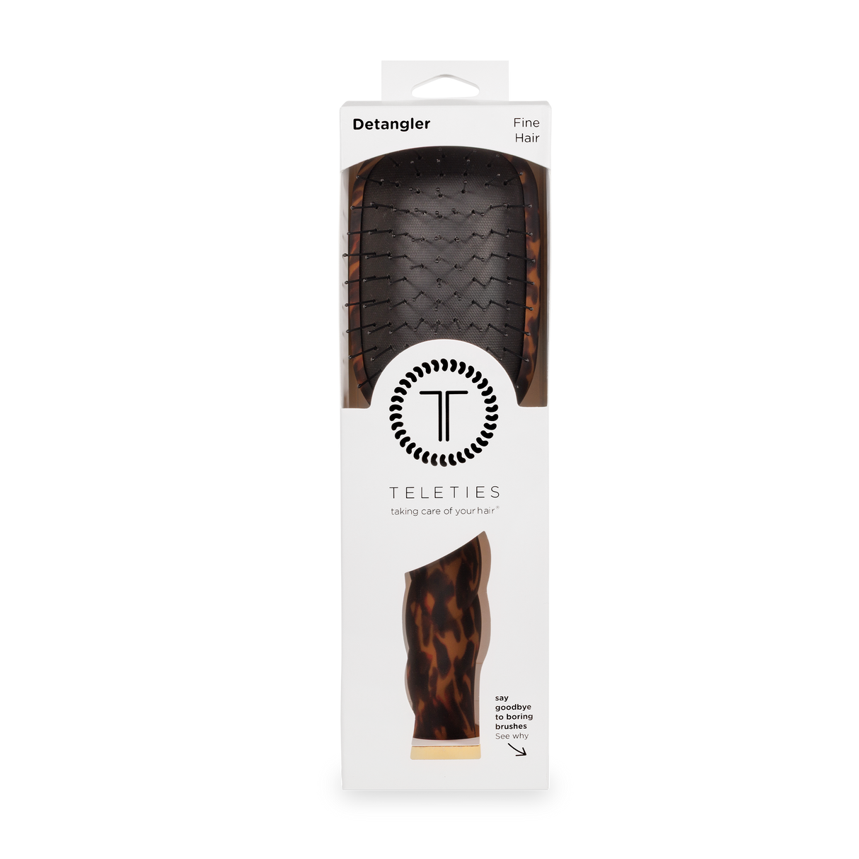 Teleties | Detangler Hair Brush for Fine Hair - Tortoise
