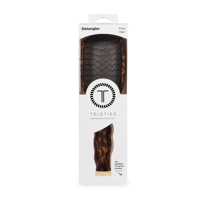 Teleties | Detangler Hair Brush for Fine Hair - Tortoise