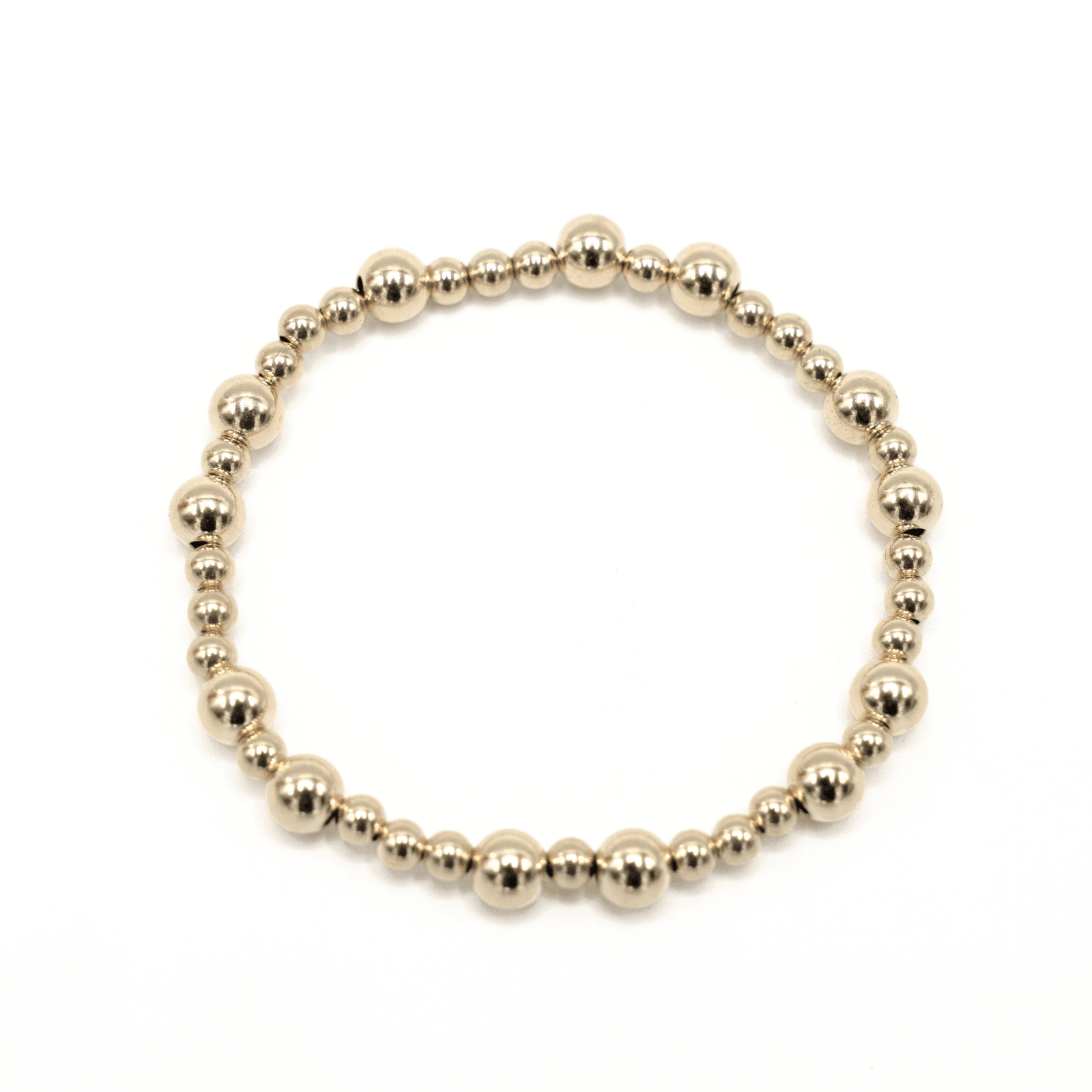 The Charleston 2x4 14k Gold-Filled Beaded Bracelet: 7"