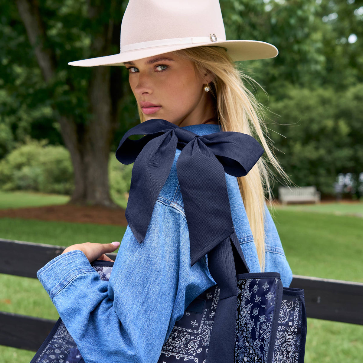 Case-Mate | Navy Bandana Bow Jelly Tote Bag