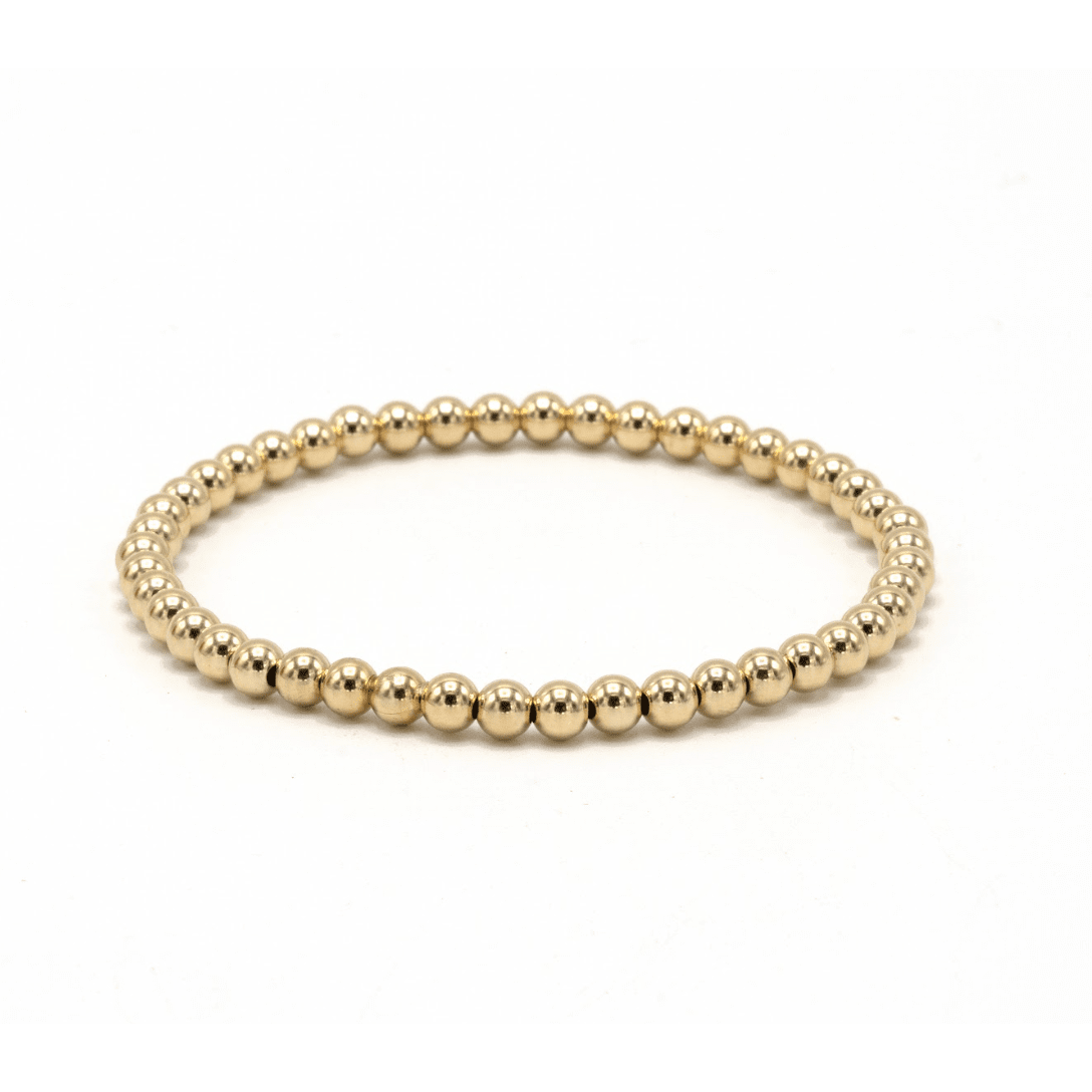 4mm 14k Gold Filled Karma waterproof bracelet: 7"