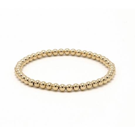 4mm 14k Gold Filled Karma waterproof bracelet: 7"