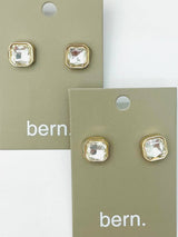 Two Forty Two | CHIC | Simple Elegance Stud - Gold/Clear CZ