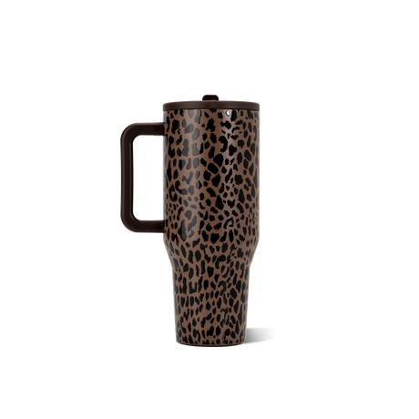 HydroJug | Brown Leopard HydroJug 32 oz Traveler Tumbler