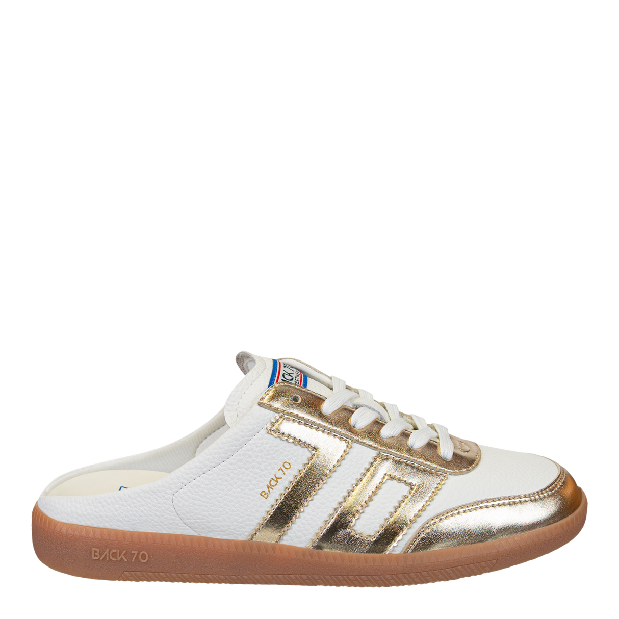 Back70 | Easter Backless Sneakers in Metallic Gold