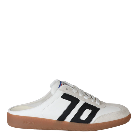 Back 70 | Easter Backless Sneakers in White Black
