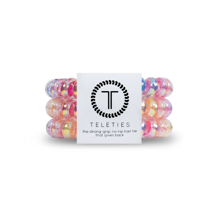 Teleties | Eat Glitter for Breakfast - Large Spiral Hair Ties