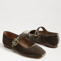 Sam Edelman | Michaela Mary Jane Flat in Dark Sage Velvet