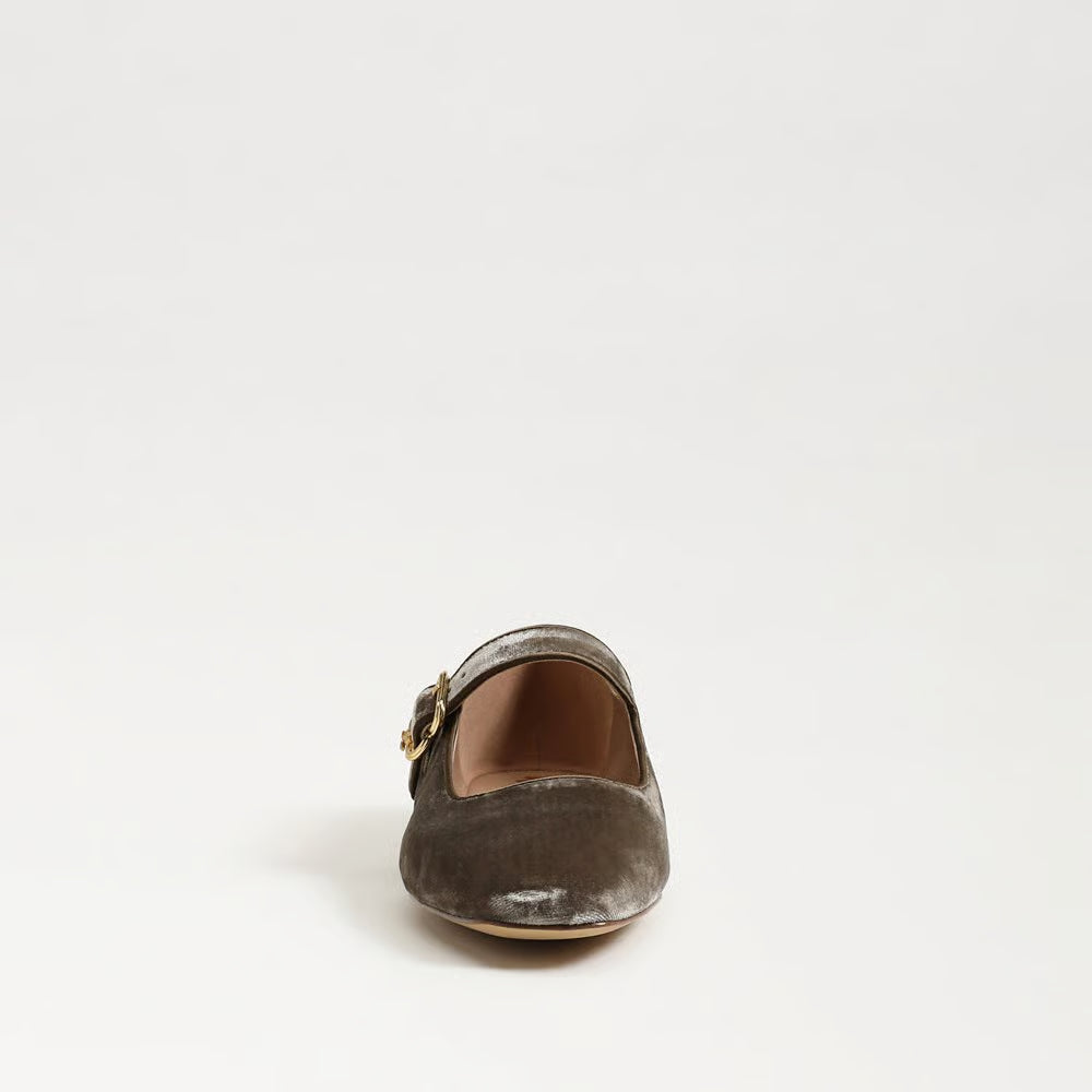 Sam Edelman | Michaela Mary Jane Flat in Dark Sage Velvet