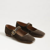 Sam Edelman | Michaela Mary Jane Flat in Dark Sage Velvet
