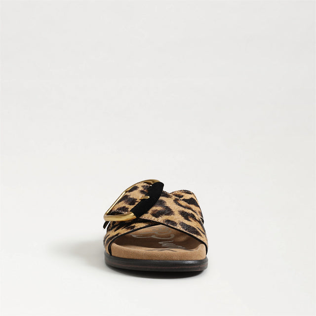 Sam Edelman | Darla Buckle Slide Sandal- Tan Leopard