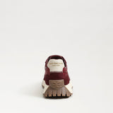 Sam Edelman | Langley Lace Up Sneaker in French Burgundy Nylon/Suede
