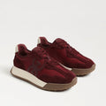 Sam Edelman | Langley Lace Up Sneaker in French Burgundy Nylon/Suede