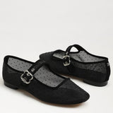 Sam Edelman | Michaela Mesh Mary Jane Flat in Black Dot