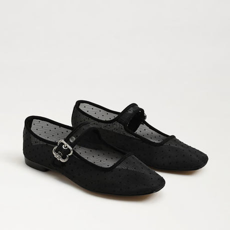 Sam Edelman | Michaela Mesh Mary Jane Flat in Black Dot