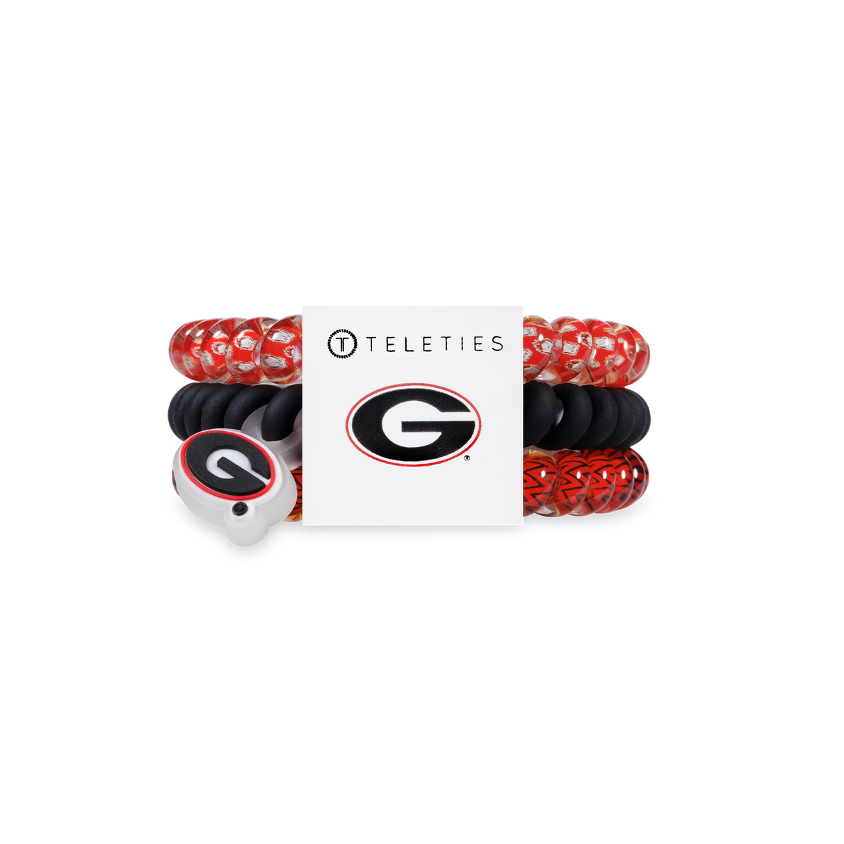 Teleties - Spiral Hair Coils | Small | Go Dawgs! Hair Ties