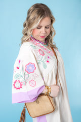 Embroidered Linen Maxi Woven Dress
