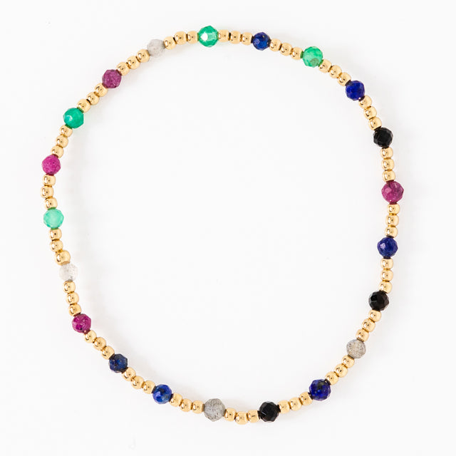 Enewton | Gemstone Gold Sincerity Pattern 3mm Bead Bracelet - Hot Mess Fall Winter