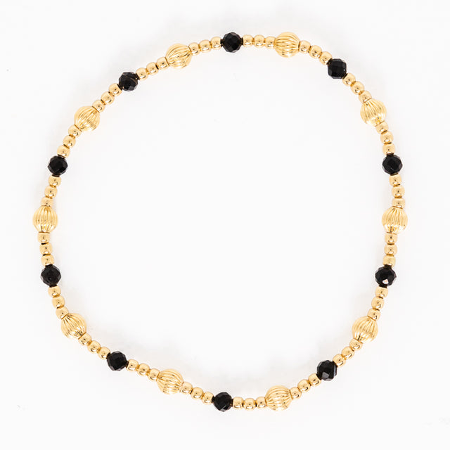 Enewton | Dignity Sincerity Pattern 4mm Bead Bracelet - Faceted Onyx