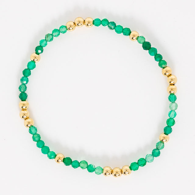 Enewton | Worthy Pattern 3mm Bead Bracelet - Green Onyx