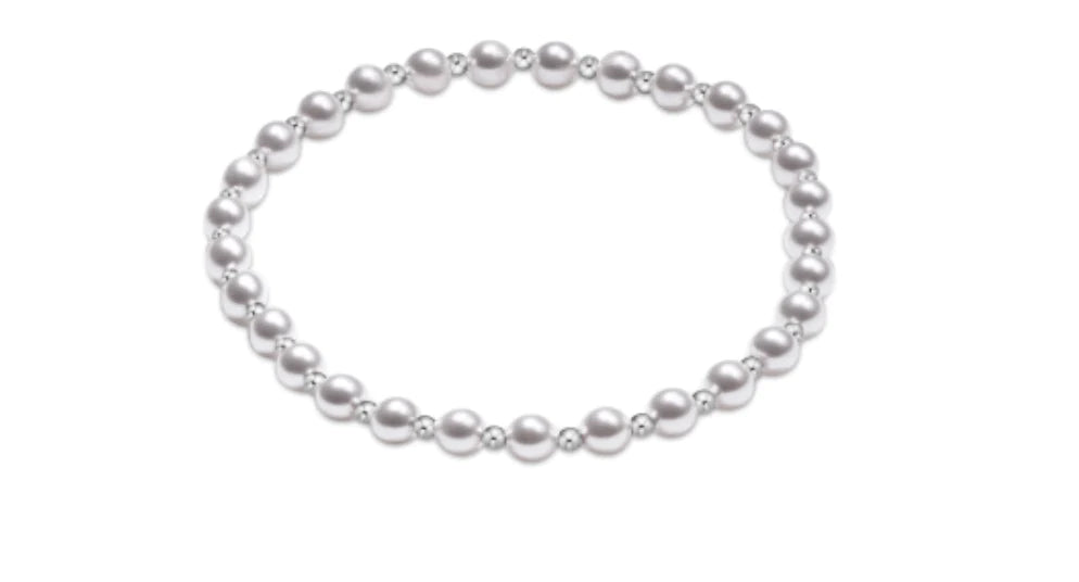 Enewton | Classic Grateful Pattern Sterling 4mm Bead Bracelet - Pearl